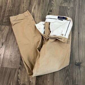 Ralph Lauren Men's Stretch Straight Fit Khaki Pants 32 x 32